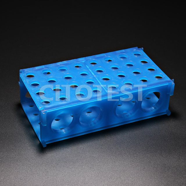 Gradilla 4 x 50/12 x 15/32 x 5 ml PP Azul Gradilla 4 x 50/12 x 15/32 x 5 ml PP Azul
